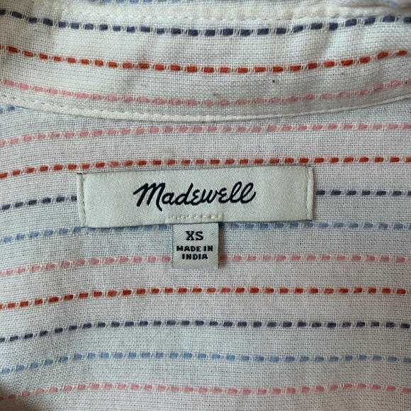 MADEWELL Courier Shirt in Stitched Rainbow Stripe - Picture 7 of 13